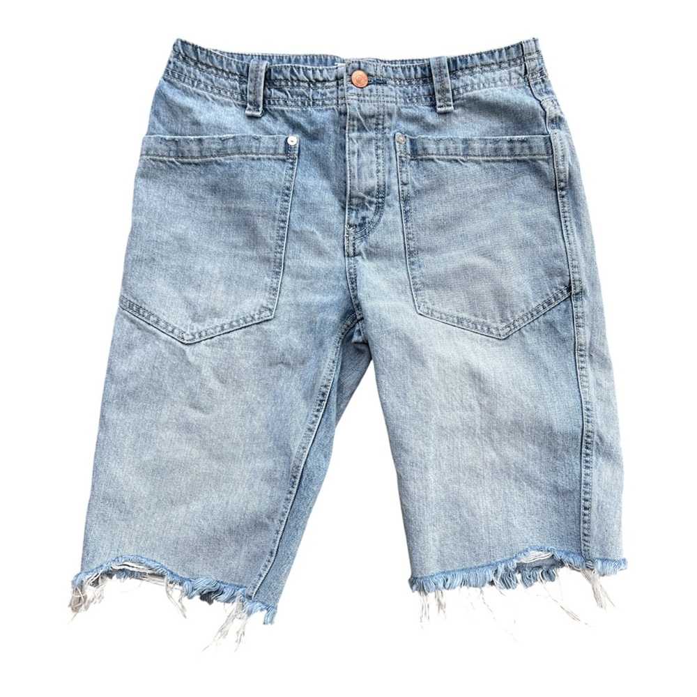 Free People We The Free Rebel Rouser Cut-Off Denim Shorts